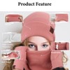 mysuntown Unisex Winter Hat and Scarf Set for Women,Touch Screen Gloves Set and Neck Warmer,Winter Hats for Men - 4 of 4