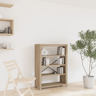 vidaXL 4-Tier Bookcase 31.5 in.x11.8 in.x43.3 in. Solid Wood Acacia