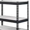 INFURNIC Decorative Bookshelf 4 Tier Industrial Bookcase with Adjustable Shelves and Metal Frame, Black, 17"*32"*48" - 2 of 4