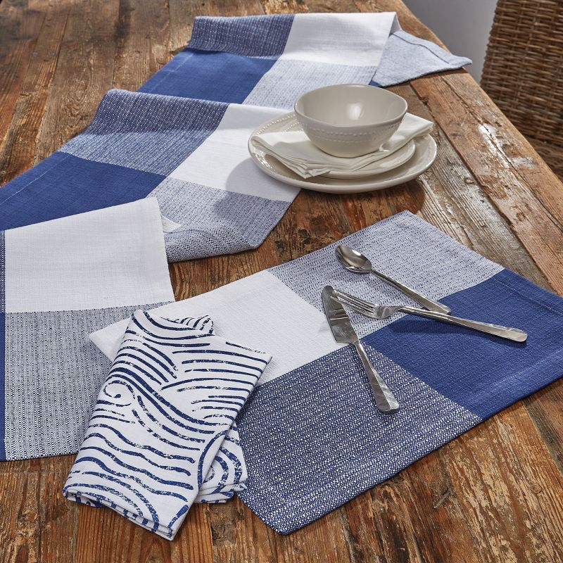 Split P Block Check Woven Placemat Set of 4, 2 of 4