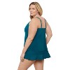 Aqua Green Women's Keyhole Tankini w/ Hardware - 2 of 3