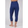 90 Degree By Reflex Womens 2 Pack Interlock Tribeca Elastic Free High Waist Side Pocket Capri and Interlock Everyday High Waist Basic Capri Legging - 3 of 4