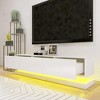 High Gloss TV Cabinet With 4 Drawers with 16 colors RGB Led Light Buletooth Control - 2 of 4