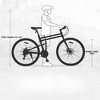 Infurnic Bicycles, Hybrid bike with Adjustable Seat, Road Bike For men women, Yellow, 69.29"*25.2"*37" - 3 of 4