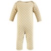 Hudson Baby Infant Girl Thermal Coveralls 2pk, Acorn Botanical - 4 of 4