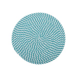 Unique Bargains Trivet Round Rope Woven Mat Cotton Non-woven Fabric 8.66"x8.66"x0.31" - 1 of 3