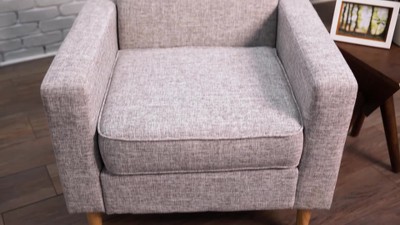 Muted Green Mid Century Modern Fabric Club Chair