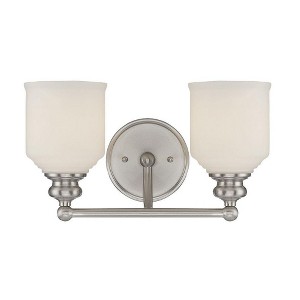 Savoy House Melrose 2 - Light Vanity in  Satin Nickel - 1 of 1