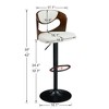 VECELO Swivel Bar Stools Height Adjustable Wooden Barstools, Set of 2 Seats - 2 of 4