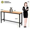 Crestlive Products Outdoor Bar Table Rectangle Patio Counter Height Table High Pub Table with Waterproof Top and Sturdy Metal Frame - image 3 of 4