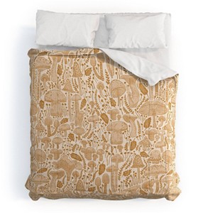 Deny Designs 3pc Full/Queen Iveta Abolina Mushrooms Cream Comforter Bedding Set - 1 of 3