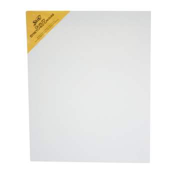 Sax Quality Stretched Canvas, Double Acrylic Primed, 16 x 20 Inches, White