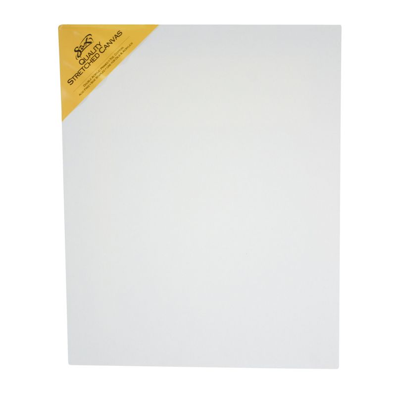 Sax Quality Stretched Canvas, Double Acrylic Primed, 16 x 20 Inches, White, 1 of 6
