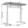 Kumasinova 23.6-35"H Adjustable Study Desk for Kids & Adults,Ergonomic Home Office Desk with Iron Frame & Wooden Top,330lbs Max - 3 of 4
