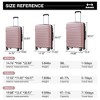 GustoWave Suitcase Set 3 Piece Luggage Set, Carry On Hardside Luggage with TSA Lock Spinner Wheels, ABS Material (20/24/28 in) - 2 of 4