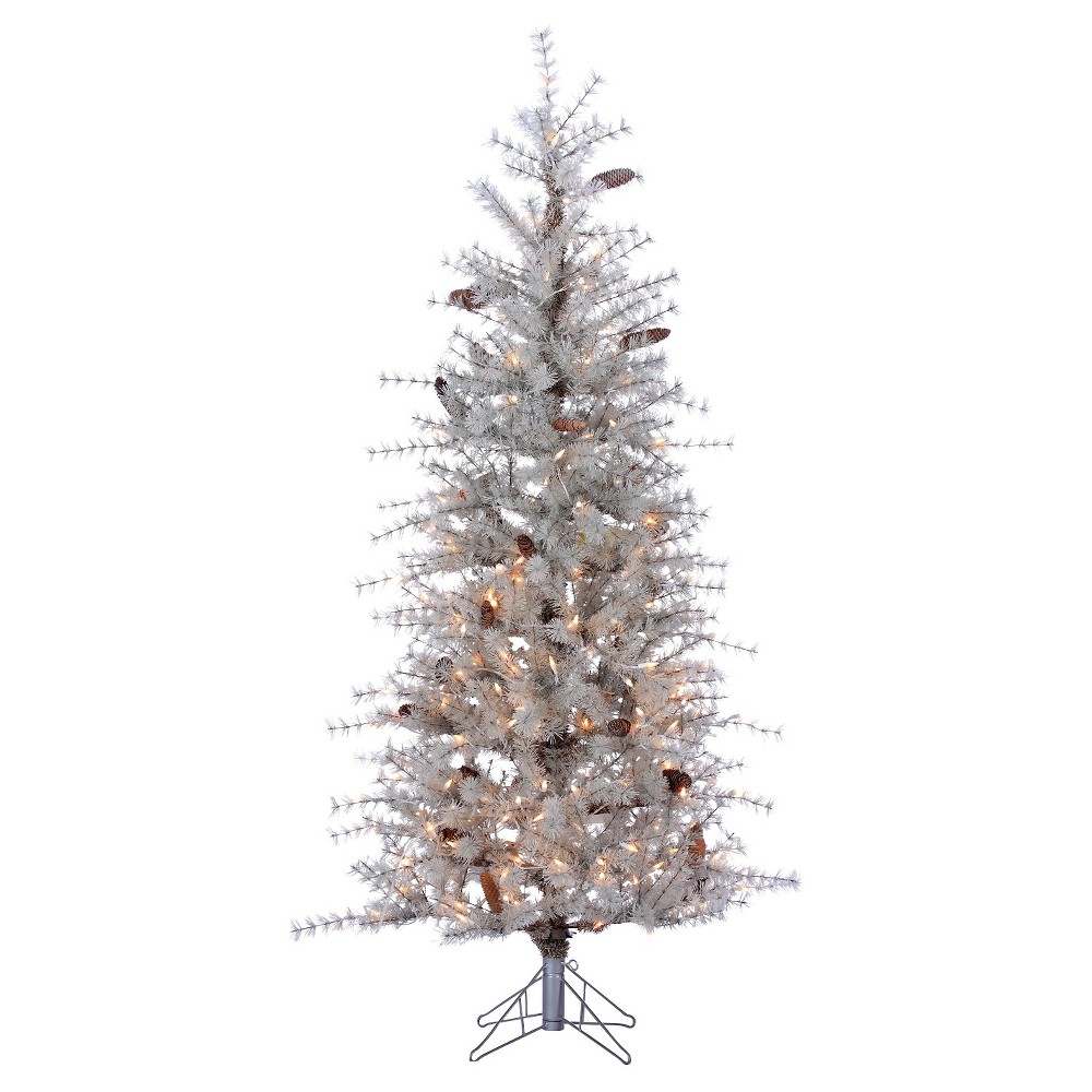 UPC 017816331457 product image for 6 Ft Pre-Lit Sage (Green) Frosted Hard Needle Slim Artificial Christmas Tree Cle | upcitemdb.com