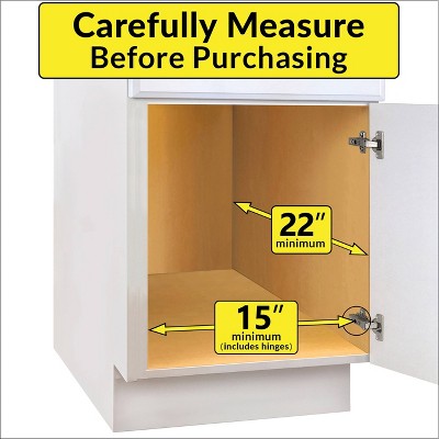 Lynk Professional 14"x21" Select Sliding Pull Out Cabinet Drawers Organizer Wood Chrome: Kitchen Storage, Ball Bearing Glides — фото 3