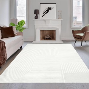 Rug for Living Room Washable Rug Modern Abstract Area Rugs Non Slip Stain Resistant Floor Covering Non Shedding Low - 1 of 4