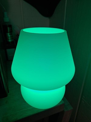 Teen Glass Mushroom Color Changing Led Table Lamp White - West & Arrow :  Target