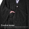 Women's Fuzzy Button-Front Sweaters Cardigan, Lightweight Fleece Blanket Wrap Shawls, Cozy Wearable Blanket, Valentine’s Day Gift for her - Catalonia - 4 of 4