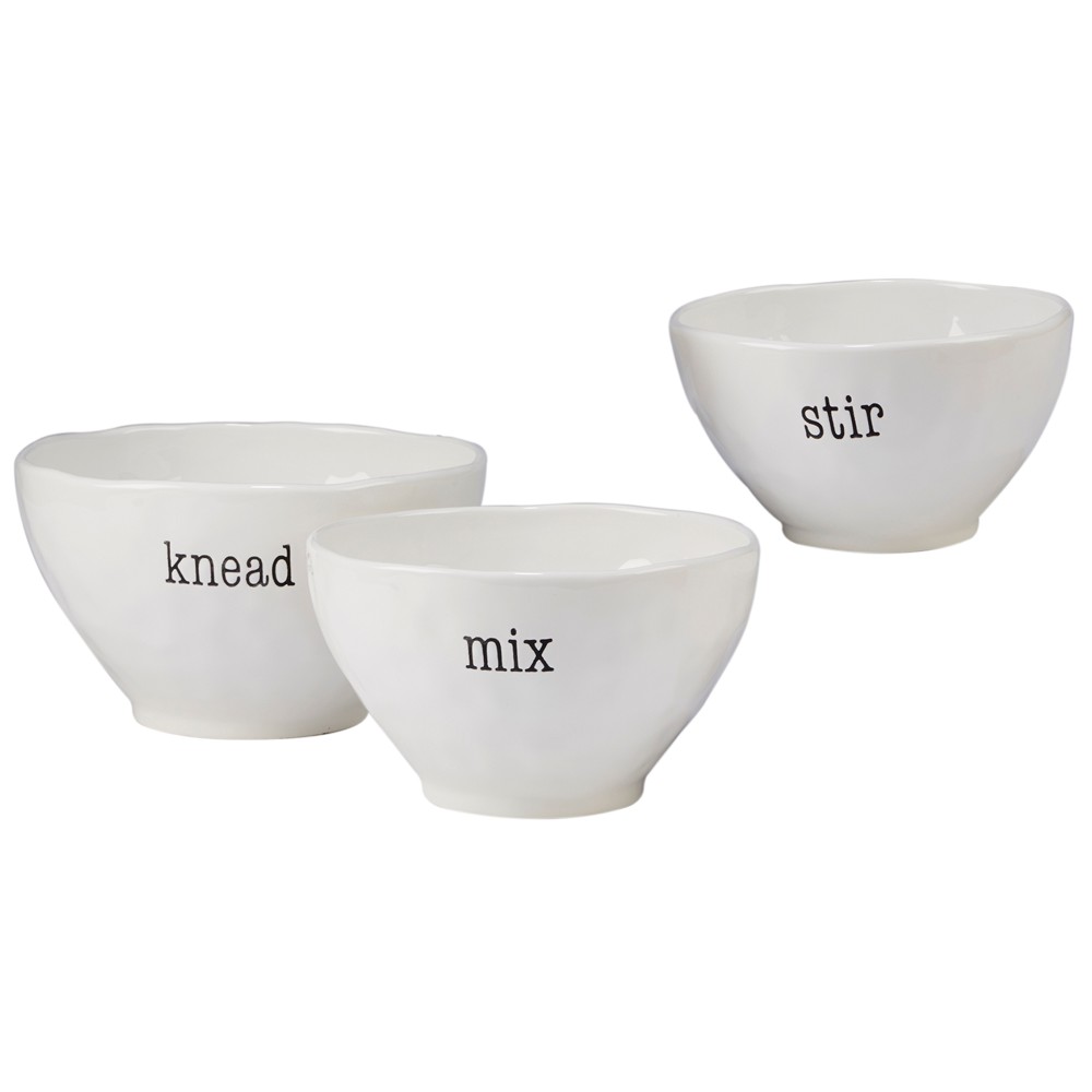 Certified International It&#039;s Just Words Ceramic Mixing Bowls  - Set of 3