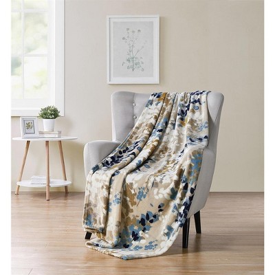 Kate Aurora Modern Floral Ultra Soft & Plush Throw Blanket Cover