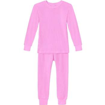 Unisex Boys And Girls Thermal Underwear Set Pink Cherry - 160 Yards