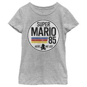 Girl's Nintendo Super Mario Retro Rainbow Ring T-Shirt - 1 of 4