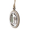 Northlight 4.25" Wooden Angel and Pine Tree Christmas Ornament - 3 of 4
