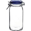 Bormioli Rocco Set OF 2 Bormioli Rocco Fido Square Jars With Blue Bail And Trigger Lids, 50.75oz - 2 of 4
