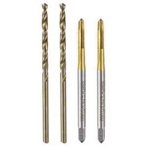 Unique Bargains 6542 High Speed Steel Metric Spiral Point Thread Tap and Twist Drill Bit Sets 4 Pcs - 1 of 4