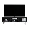 XIYUYEU TV Stand Modern TV Stand Media Console Entertainment Center with Hinged Drawers - 3 of 4