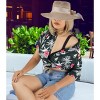 LA LEELA Button Down Shirt Relaxed Fit Summer Beach Party Colorful Holidays Short Sleeve Tops Vacation Shirt Dressy Hawaiian Shirts - 4 of 4