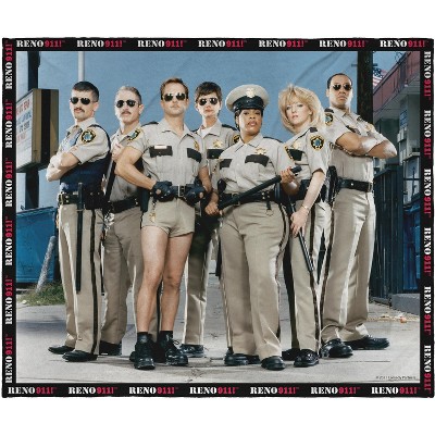 Intimo Reno 911! Cast Poster Silk Touch Plush Fleece Throw Blanket Wall Scroll Multicoloured