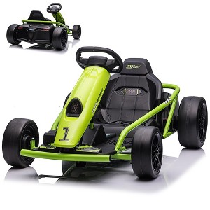 Jojoka Go Kart Electric Drift Kart Car, 24V Outdoor Ride on Toy, Fast 2×300W Motor, 8 MPH High Speed Drift Car - 1 of 4