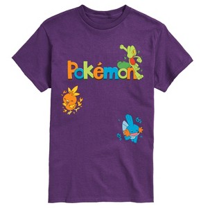 Men's - Pokémon - Treecko, Torchic, Mudkip Short Sleeve Graphic T-Shirt - 1 of 3