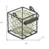 HomeRoots 4" Clear and Brown Glass Tabletop Lantern Candle Holder - 4 of 4