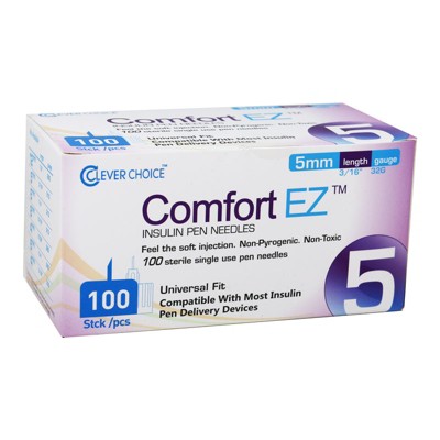 Clever Choice Comfort EZ Insulin Pen Needles 32G 3/16