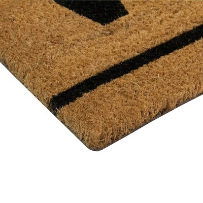 Natural Coir Outdoor Rectangular Welcome Doormat 16" x 48"