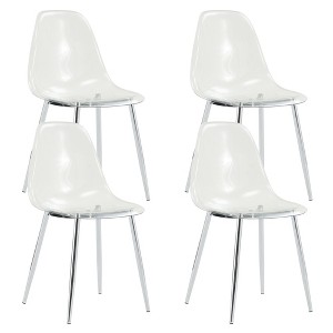 NicBex Dining Chairs Set of 4,Modern Dining Room Chairs with Metal Legs and Plastic Seat for Living Room,Kitchen and Bedroom - 1 of 4