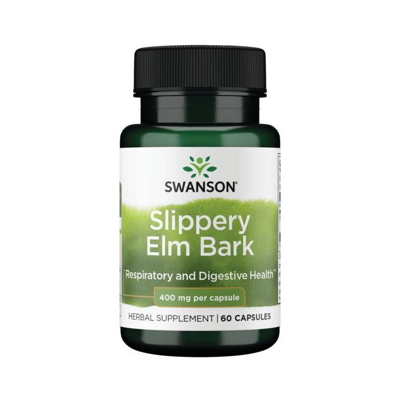 Swanson Herbal Supplement Slippery Elm Bark 400 mg Capsule 60ct, 1 of 3
