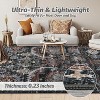 Washable Living Room Area Rug, Soft Vintage Area Rugs for Bedroom, Ultra-Thin Non-Slip Indoor Floor Carpet Large Rugs for Dining Room - 4 of 4