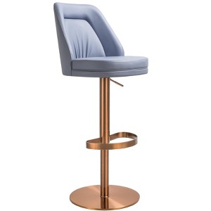 TOV Furniture Maven Performance Vegan Leather Adjustable Swivel Stool - 1 of 4