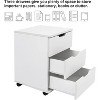 Lirago White Mobile File Cabinet with Casters Wooden Vertical Rolling Storage Drawer for Home Office Under Desk Fully Assembled 250lbs Weight Capacity - 4 of 4