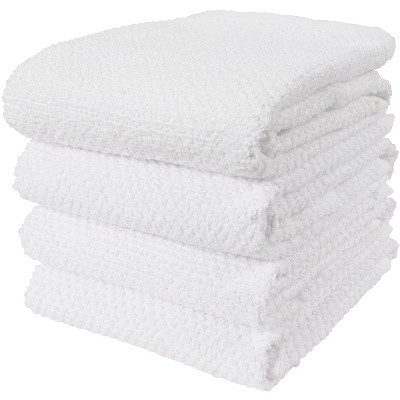 3-PK SOHO Living Absorbent Cotton Kitchen Towels White Gray Waffle