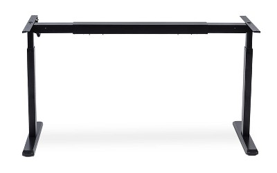 ErgoFlex 44'' Black Steel Manual Height Adjustable Desk Frame