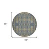 Blue Taupe And Beige Moroccan Washable Indoor Outdoor Area Rug - 3 of 4