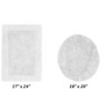 Edge Bath Rug 100% Premium Cotton Ultra-soft Water Absorbent Tufted Solid Reversible 2 Piece Bathroom Rug Set For Machine Washable Bathmat - 2 of 4
