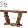 Console Sofa Table, 2-Tier Farmhouse Narrow Table Behind Couch Sofa, Extra-Long, Accent Entryway Table for Hallway, Foyer - 3 of 4
