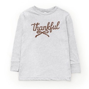 Thankful Coquette Distressed - Toddler Long Sleeve Graphic Tee and Youth Long Sleeve Graphic T-Shirt - 1 of 3